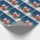 Sint Bernard Dog kerstkerstman Cadeaupapier (Hoek)