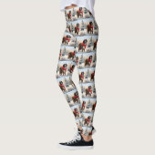 Sint-Bernard Dog met sneeuwkerst Leggings (Links)