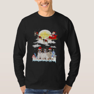 Sint-Bernard Dog Santa Sleigh Kerstmis Lover T-shirt