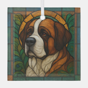 Sint Bernard "Glas in lood" Glas Ornament