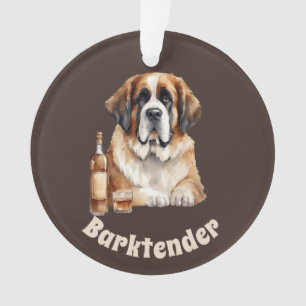 Sint Bernard Hond Barktender Buitengewoon Ornament