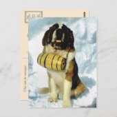 Sint-Bernard-hond, bergredding Briefkaart (Voorkant / Achterkant)