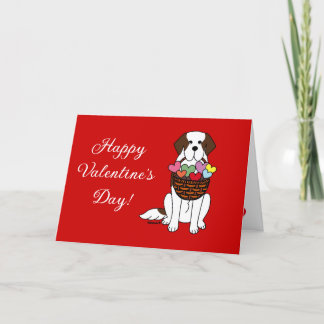 Sint-Bernard-hond Cartoon Valentijnsdag Feestdagen Kaart