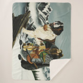 Sint Bernard Hond Dwerg Fantasie Sherpa Deken (Voorkant)