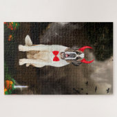 Sint Bernard Hond in Halloween Kostuum Legpuzzel (Horizontaal)