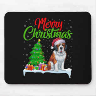 Sint Bernard Hond Kerstboom Verlichting Grappige K Muismat