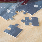 Sint Bernard Hond Kerstfeest Legpuzzel (Zijkant)