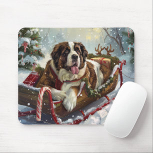 Sint-bernard-hond Kerstmis Festief Muismat