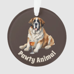 Sint Bernard Hond Pawty Dier Ornament