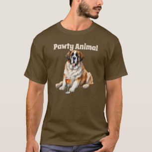 Sint Bernard Hond Pawty Dier T-shirt