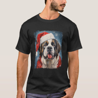 sint bernard kerstboom hond sinterklaascadeaus vro t-shirt