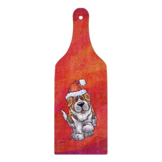 Sint-Bernard Kerstmis op rood Snijplank (Voorkant)