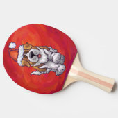 Sint-Bernard Kerstmis op rood Tafeltennisbatje (Zijkant)