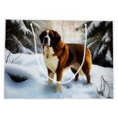 Sint Bernard liet het sneeuwen Kerstmis Groot Cadeauzakje (Achterkant)