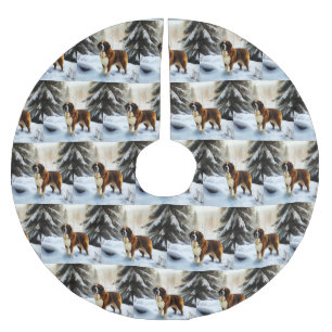 Sint Bernard liet het sneeuwen Kerstmis Kerstboom Rok