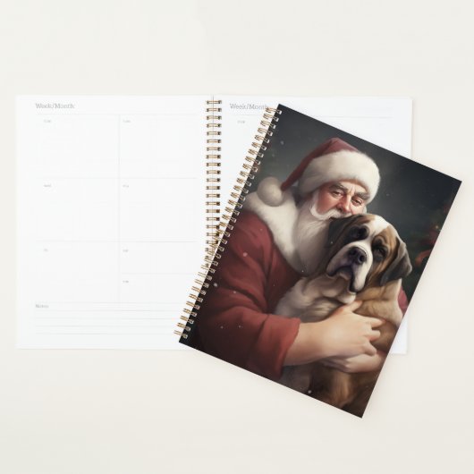 sint bernard met sinterklaas feestelijke kerst planner (Display)