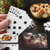 sint bernard met sinterklaas feestelijke kerst pokerkaarten (Insitu)