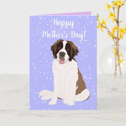 Sint Bernard Moederdag Kaart (Gele Bloem)