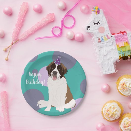 Sint Bernard Papieren Bordje (Feest)