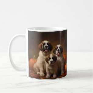 Sint Bernard Puppy Herfst Verrukking Pompoen Koffiemok