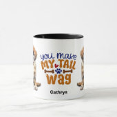 Sint Bernard Puppy Je maakt mijn staart wag Mok (Midden)