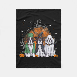 Sint Bernard St. Bernard Hond Halloween Spook Kost Fleece Deken