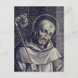 Sint-Bernard van Clairvaux Doctor Mellifluus Kunst Briefkaart