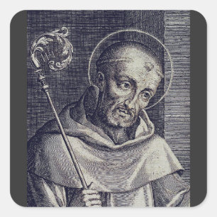 Sint-Bernard van Clairvaux Doctor Mellifluus Kunst Vierkante Sticker