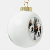 Sint-Bernard-versiering door Hevener ... Keramische Bal Ornament (Links)