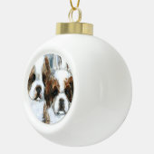 Sint-Bernard-versiering door Hevener ... Keramische Bal Ornament (Rechts)
