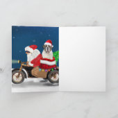 Sint-Bernardhond Kerstman Kaart (Binnen)