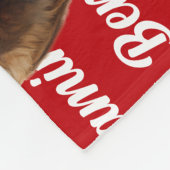 Sint Bernardhond met naam patroon Kerstmis Fleece Deken (Hoek)