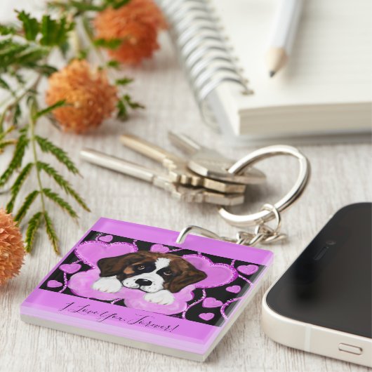 SINT-BERNARDHOND SLEUTELHANGER (Voorkant Rechts)