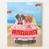 Sint-Bernardhond Valentijnsdag Truck Harten Planner (Achterkant)