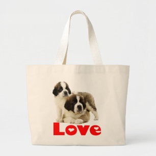 Sint-Bernardhondje - Sint-Bernardhond Liefde Grote Tote Bag