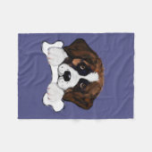 Sint-Bernardshond  Fleece Deken (Voorkant (Horizontaal))