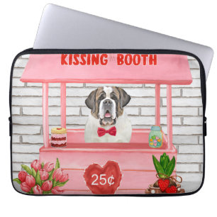 Sint-Bernardshond Valentijnsdag Kusstand Laptop Sleeve