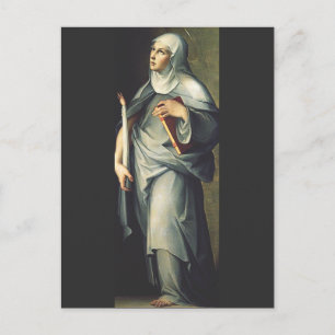 Sint-Birgitta van Zweden Middeleeuwse Mystica Briefkaart