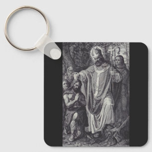 Sint Bonifatius Premium Apostel van Duitsland Sleutelhanger