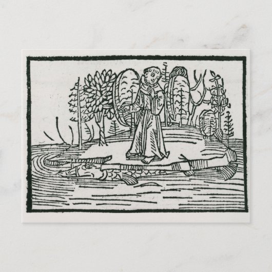 Sint-Brendan op het viseiland Briefkaart (Voorkant)