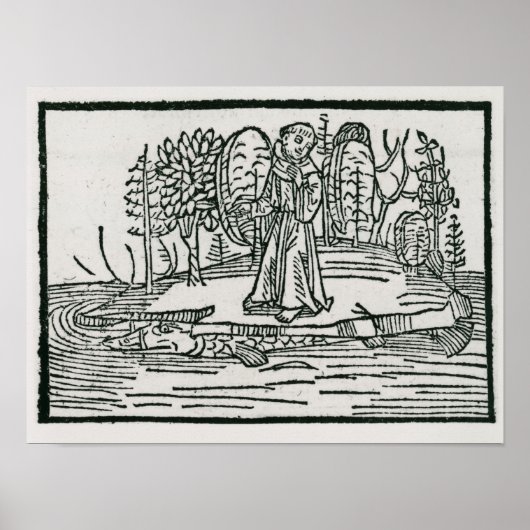 Sint-Brendan op het viseiland Poster (Voorkant)