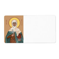 Sint-Brigid met kruis en Heilige Vuur