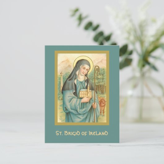 Sint-Brigid van Ierland (M 014) Briefkaart (Staand voorkant)