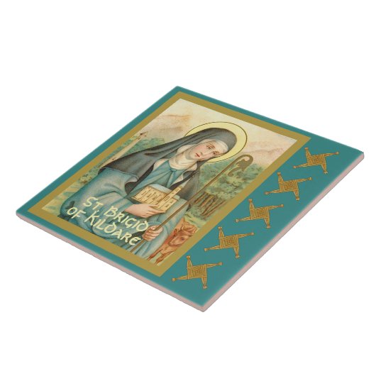 Sint-Brigid van Ierland (M 014) Tegeltje (Zijkant)