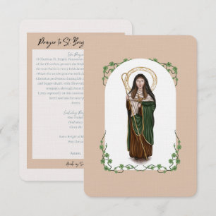 Sint-Brigid van Kildare Novena-Kaart Bedankkaart