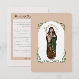 Sint-Brigid van Kildare Prayer Kaart