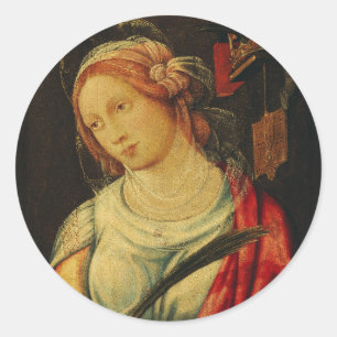 Sint Catharina door Giovanni Battista Bertucci Ronde Sticker