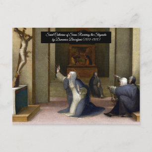 Sint-Catharina ontvangt de Stigmata Briefkaart