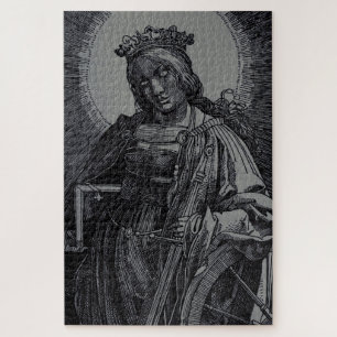 Sint Catharina van Alexandrië door Lucas van Leyde Legpuzzel