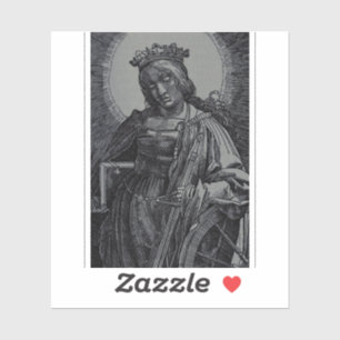Sint Catharina van Alexandrië door Lucas van Leyde Sticker